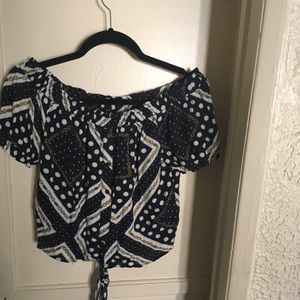 Off the shoulder crop top